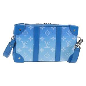 LOUIS VUITTON Monogram Clouds Soft Trunk Wallet Bag Blue M45432 LV Auth 128464A